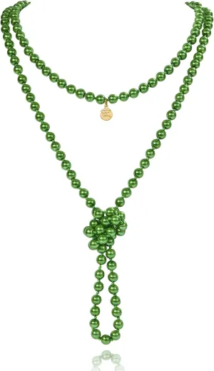 Firstmeet Pearl Long Necklace For Women Fashion Faux Pearl Vintage 60" Strand Wedding Jewelry for Women