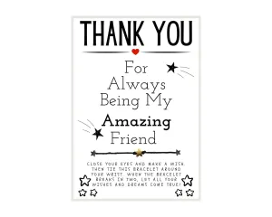 Friend Gift, Amazing Friend Gift, Friendship Bracelet, Friendship Wish Bracelet, Friendship