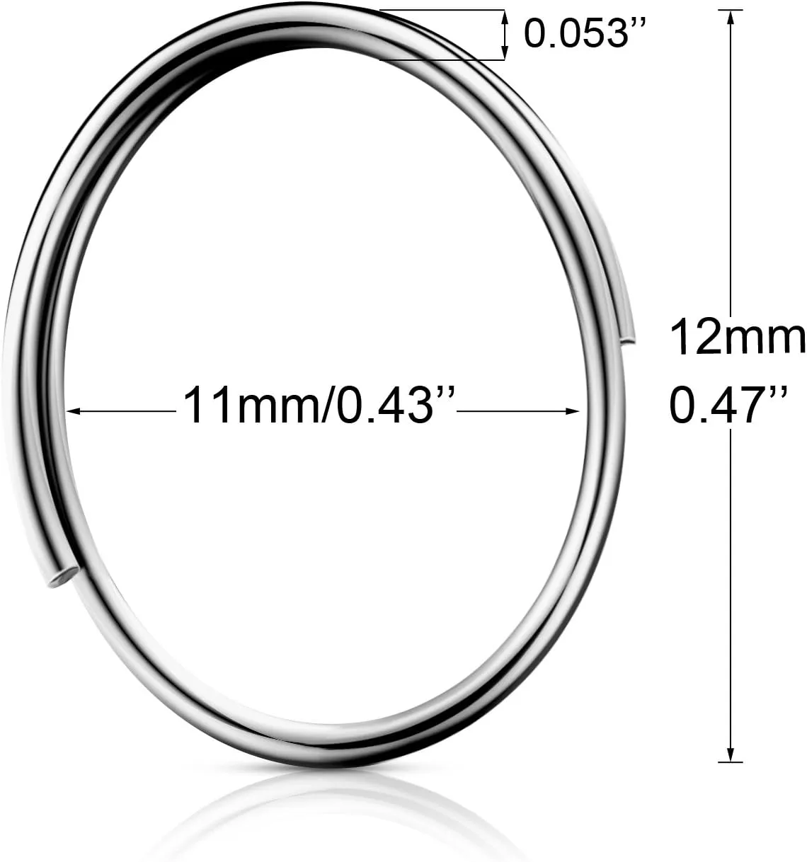 Fushing 100Pcs Stainless Split Rings, Crystal Chandeliers Connectors for Chandelier, Curtain,Suncatchers, Crystal Garland,Necklaces, Keys, Earrings, Jewelry Making and Craft Ideas(12mm)
