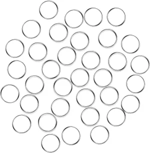 Fushing 100Pcs Stainless Split Rings, Crystal Chandeliers Connectors for Chandelier, Curtain,Suncatchers, Crystal Garland,Necklaces, Keys, Earrings, Jewelry Making and Craft Ideas(12mm)