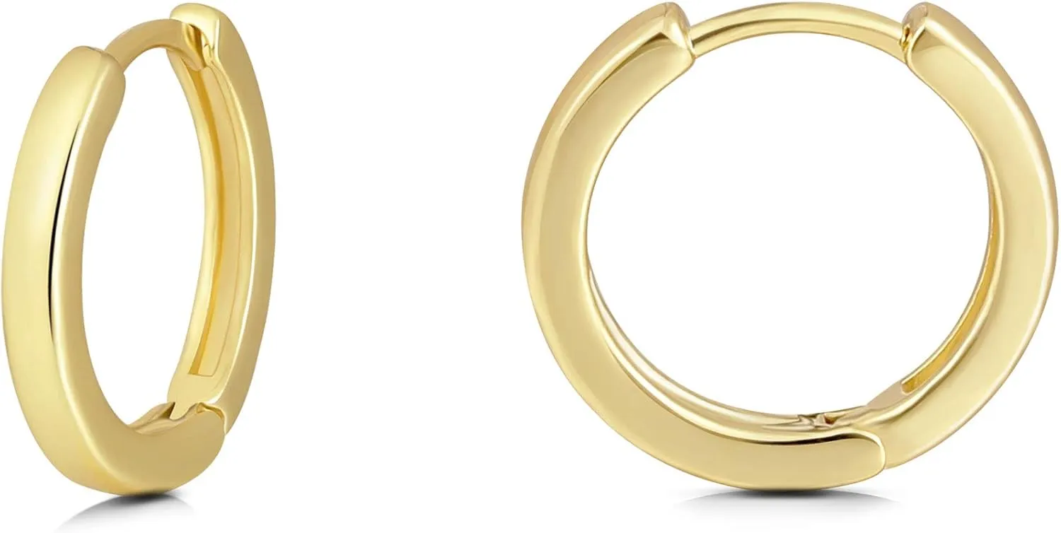 Gacimy Small Gold Huggie Hoop Earrings for Women, 14K Gold Plated Tiny Cartilage Earrings for Women