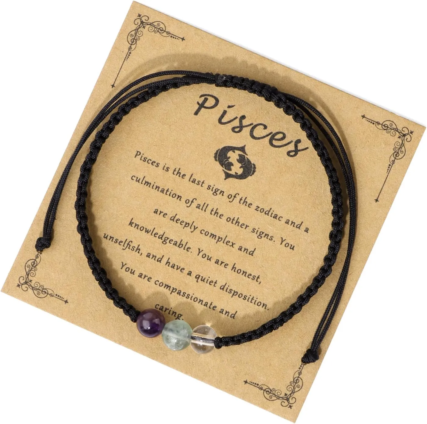 GolbalJew Zodiac Bracelets for Women Healing Crystal Stone 6mm Beads Bracelet Birthday Zodiac Gifts Horoscope Spiritual Bracelet