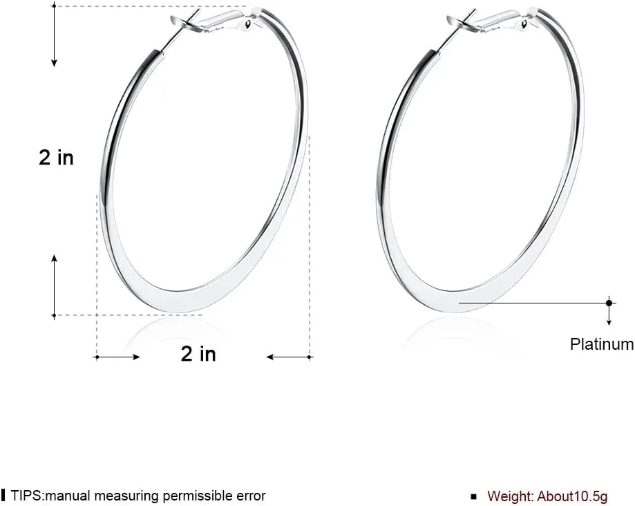 Gold Hoop Earrings,18K Gold Plated Rounded Hoops Earrings for Women