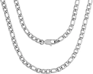 HAQUIL Stainless Steel Figaro Link Chain Necklace, Jewelry Gift for Men and Women 16/18/20/22/24/26/28/30inch 4/5/6/7/8mm