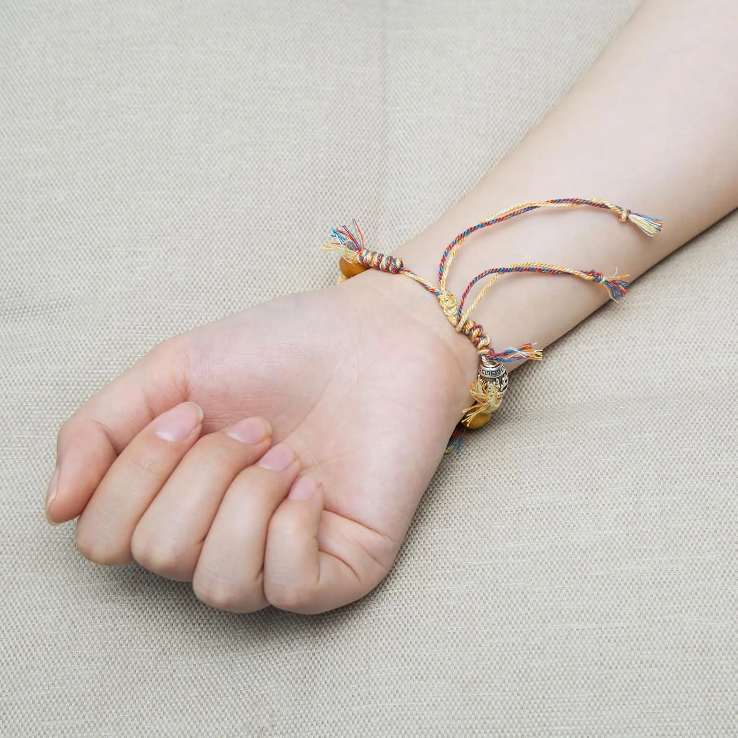 HZMAN Dzi Bead Tibetan Buddhism Bracelet for Men Women Adjustable Handmade Woven Bracelet Lucky Protection String Bracelets Jewelry Gift