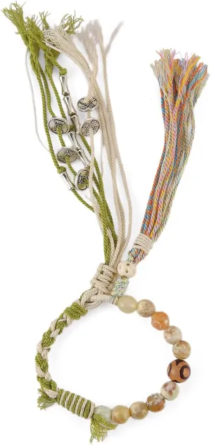 HZMAN Tibetan Buddhism Bracelet for Men Women Adjustable Handmade Woven Beaded Bracelet Ethnic Lucky Protection String Bracelets Jewelry Gift
