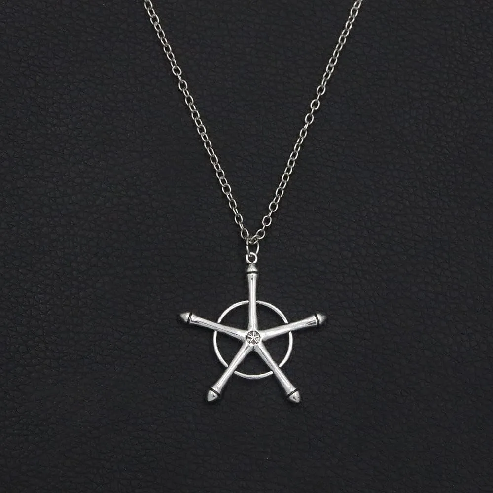 Ichigo Bankai Zangetsu Charm Soul Reaper License Keychain - Uryuu Quincy Cross Necklace - Anime Gift for Men Women