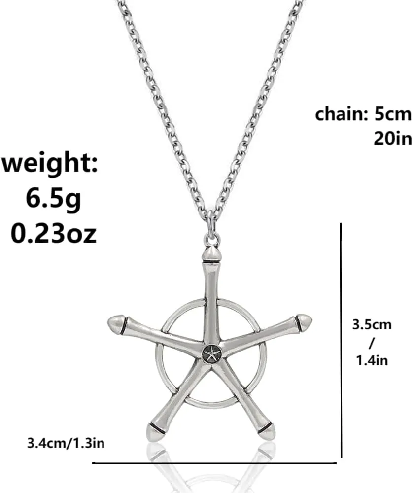Ichigo Bankai Zangetsu Charm Soul Reaper License Keychain - Uryuu Quincy Cross Necklace - Anime Gift for Men Women