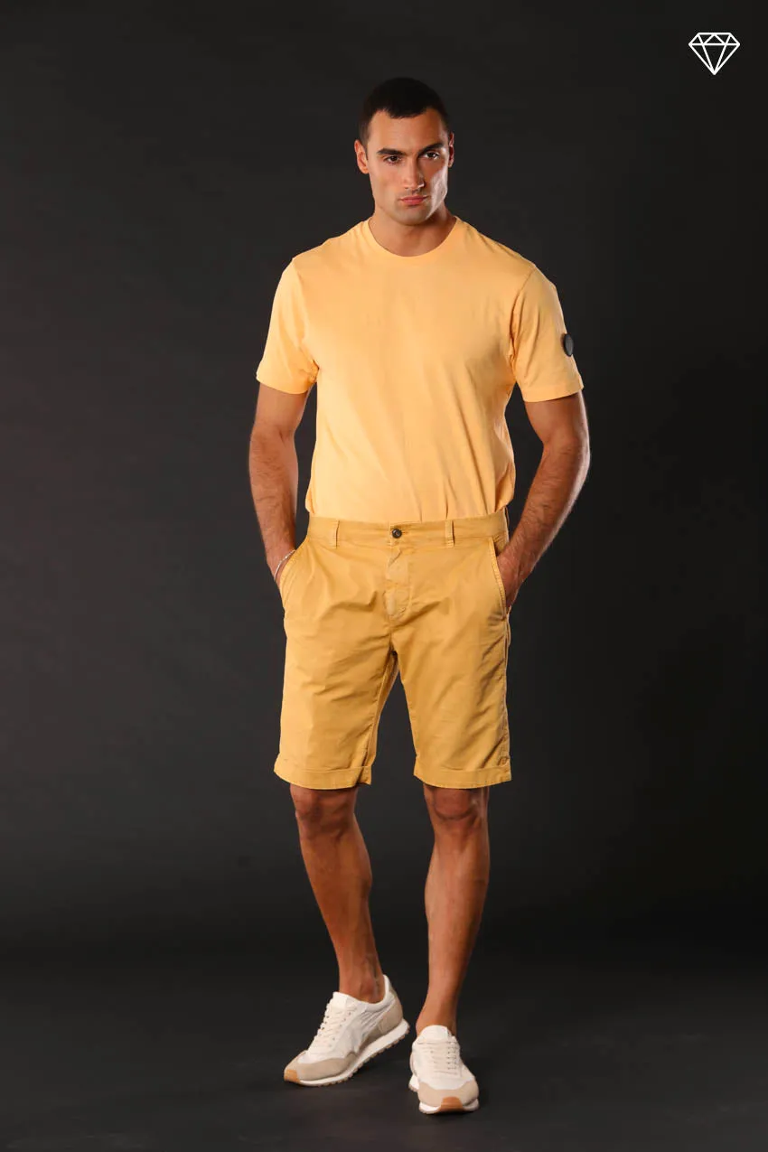 John Coolkhinos bermuda chino uomo in cotone pima logo edition carrot fit 