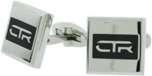 L1 Cufflinks Stainless Steel with Black fill Mormon One Moment In Time LDS CTR