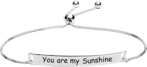 LeCalla 925 Sterling Silver Sliding Bolo Bracelet | Lightweigh Adjustable Chain Bracelets for Women | Valentine's Day Gift Friendship Sister Mom