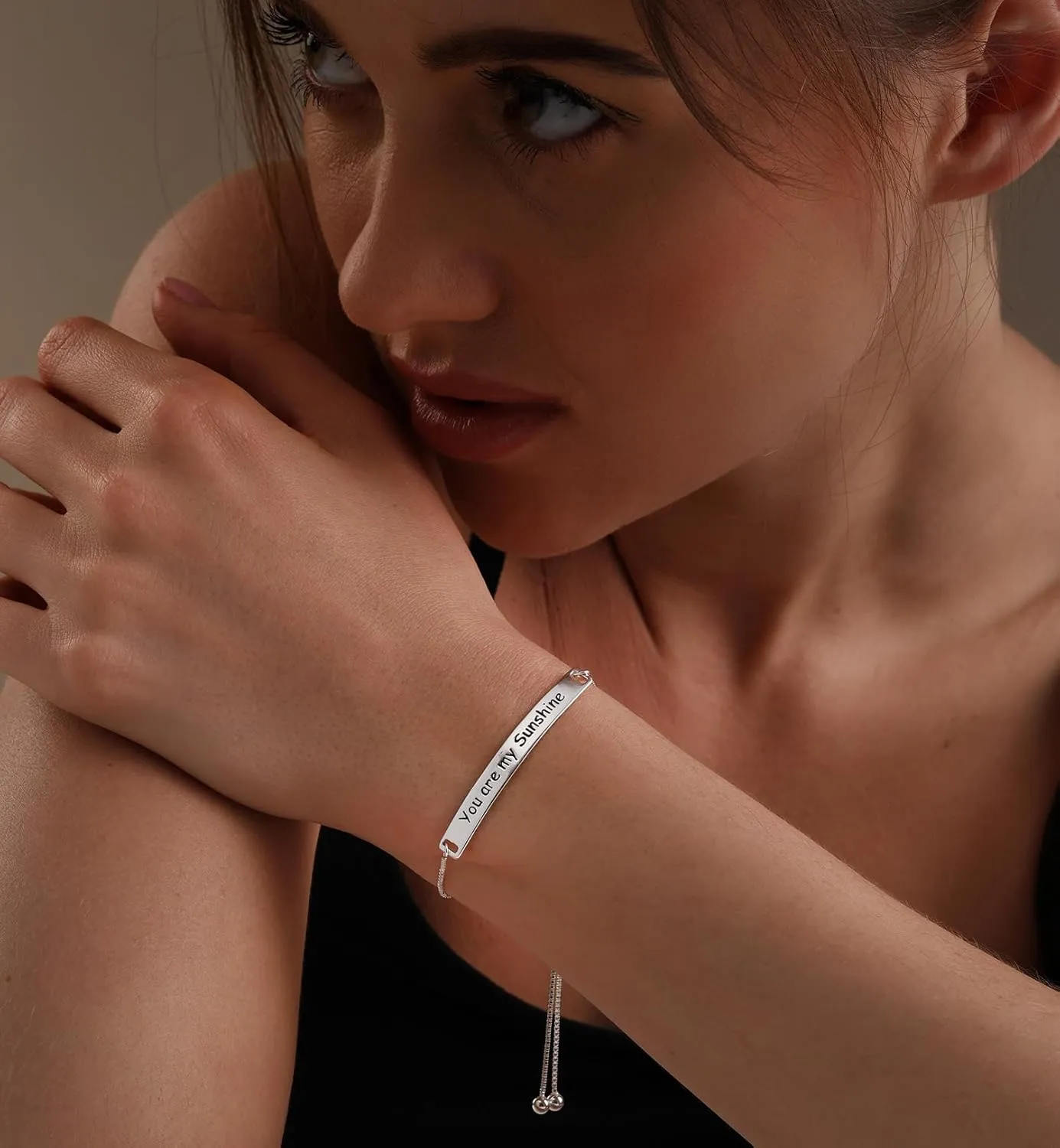 LeCalla 925 Sterling Silver Sliding Bolo Bracelet | Lightweigh Adjustable Chain Bracelets for Women | Valentine's Day Gift Friendship Sister Mom