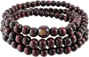 LEVINE HandstringWooden Bracelets,6 mm Tibetan Buddhist Wooden Bead Bracelet Buddhism Prayer Necklace 108 Pieces for Men and Women  Red, Wood