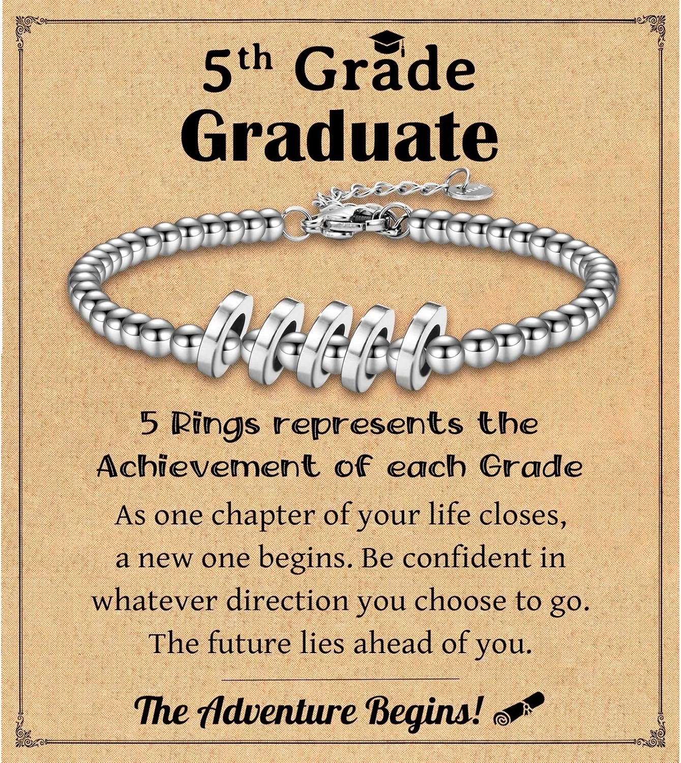 Leyung Graduation Gifts for Girls, Class of 2025 Beaded Bracelet Gifts, Inspirational Graduation Gifts for Her Daughter Granddaughter Niece