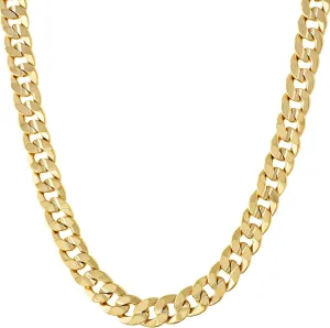 LIFETIME JEWELRY Cuban Link Chain Necklace 24k Gold Plated for Men and Women (6mm & 9.5mm)