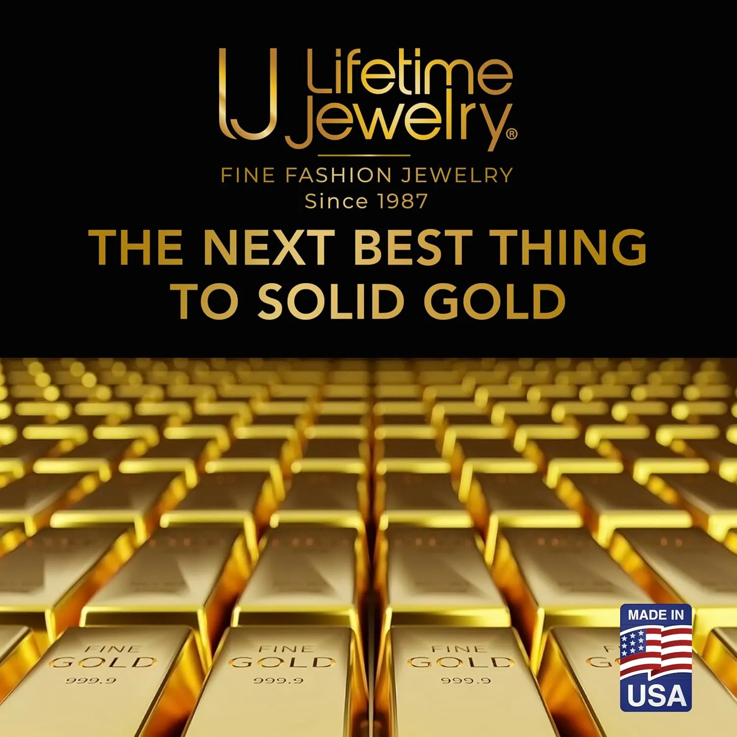 LIFETIME JEWELRY Cuban Link Chain Necklace 24k Gold Plated for Men and Women (6mm & 9.5mm)
