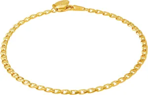 LIFETIME JEWELRY Womens Gold Anklet 3mm Mariner Link Chain Ankle Bracelet 24k Gold Plated
