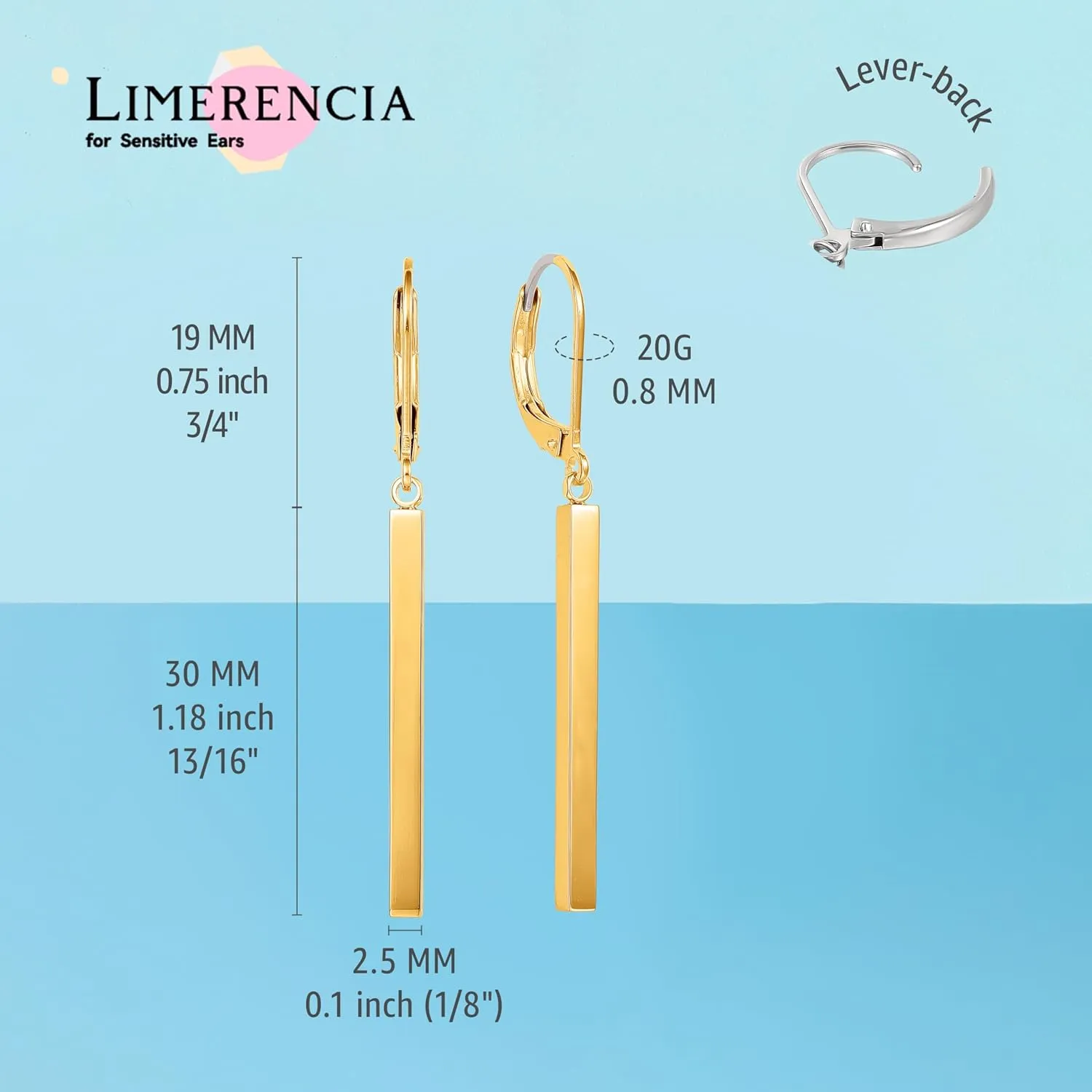 Limerencia G23 Titanium Leverback Earrings Dangle Drop Earrings for Woman Fashion F136 Titanium Earrings Hypoallergenic Jewelry Gift