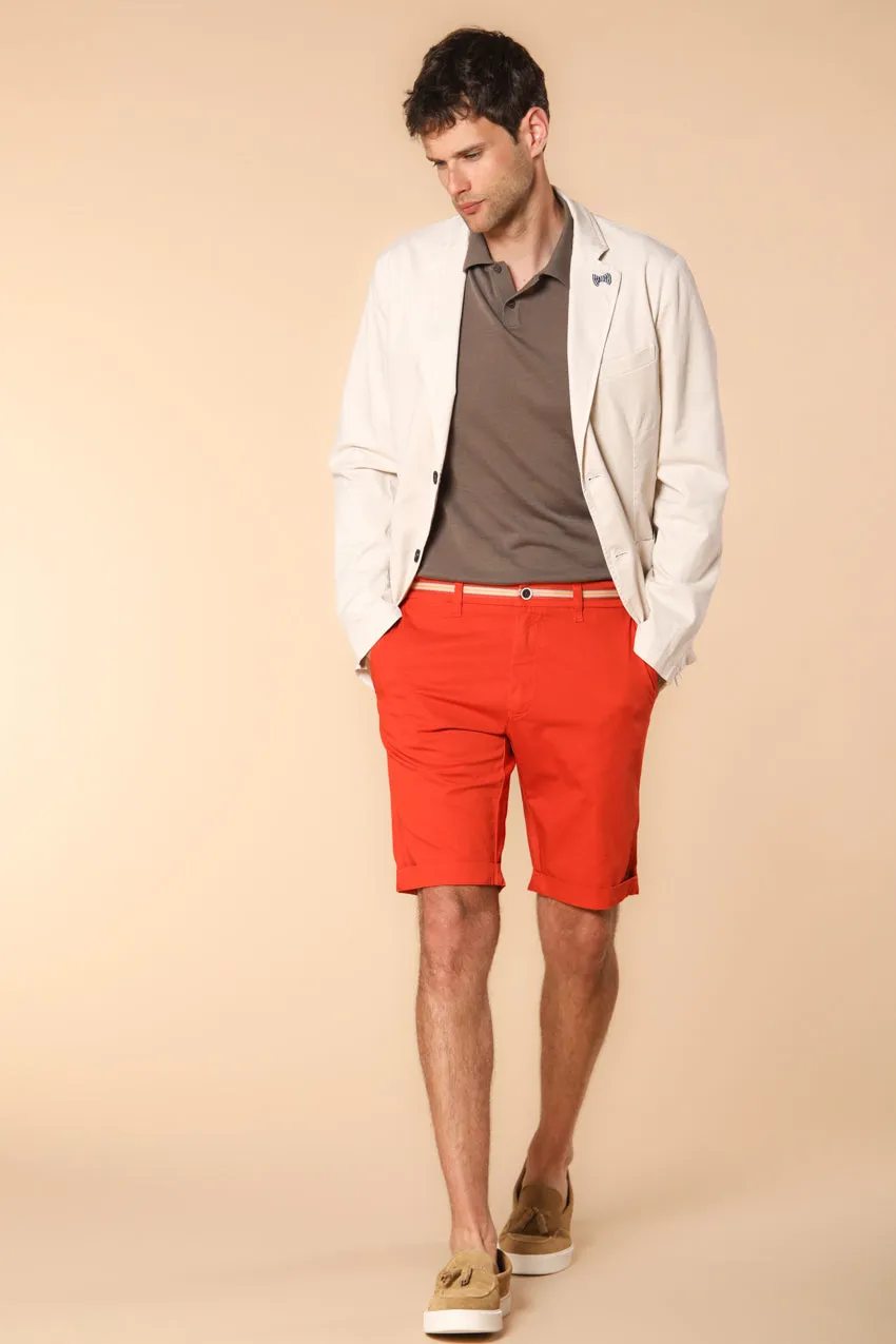 London Summer bermuda chino uomo in raso stretch regular fit