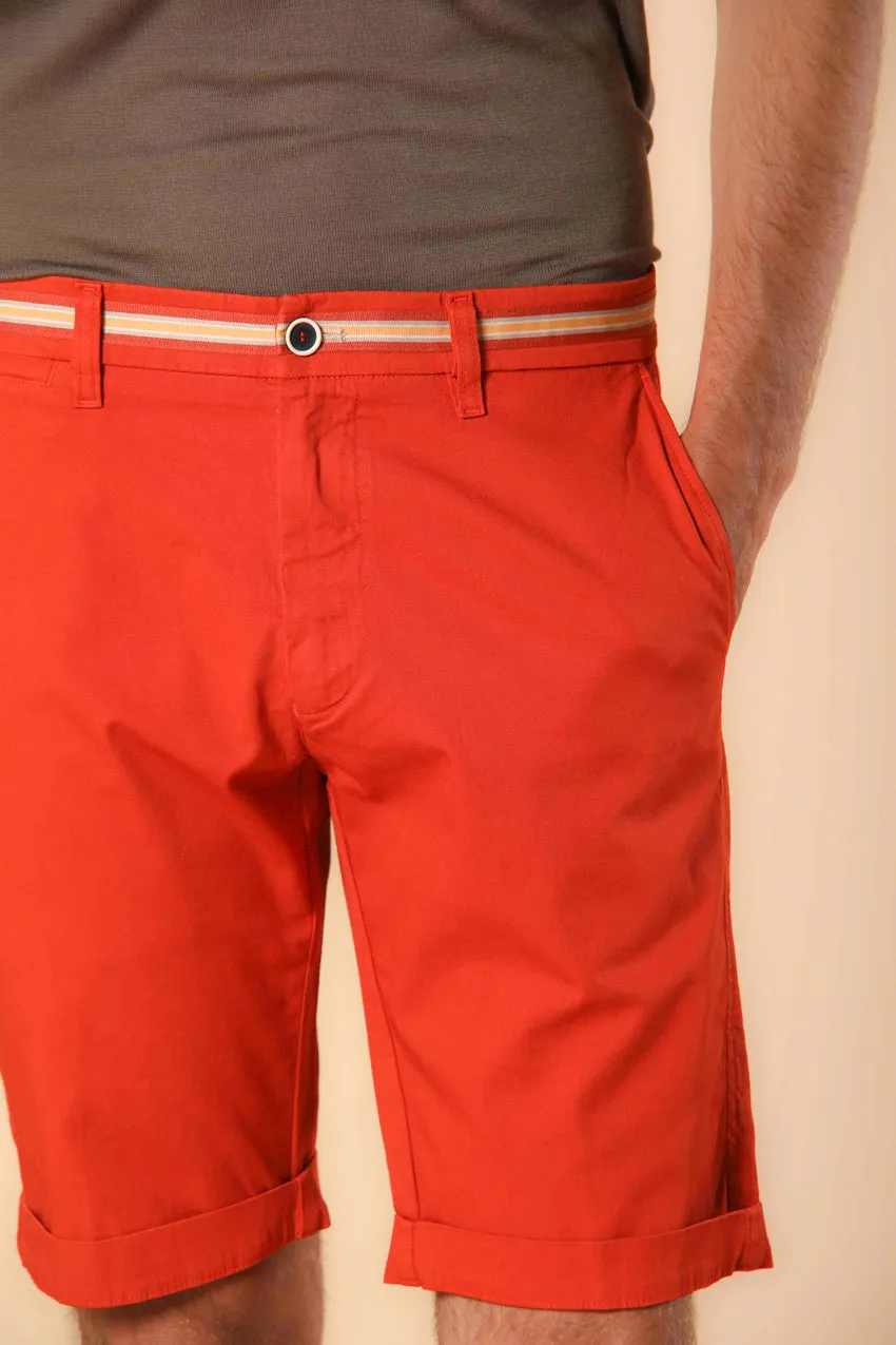 London Summer bermuda chino uomo in raso stretch regular fit