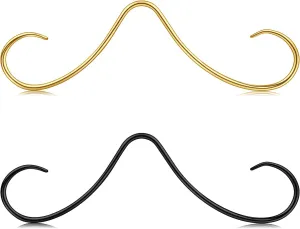 Longita Mustache Septum Ring Septum Rings Septum Jewelry Septum Rings 16g Septum Piercing Septum Pincher 16 Gauge Septum Nose Rings Mustache Nose Ring Septum Silver Gold Black