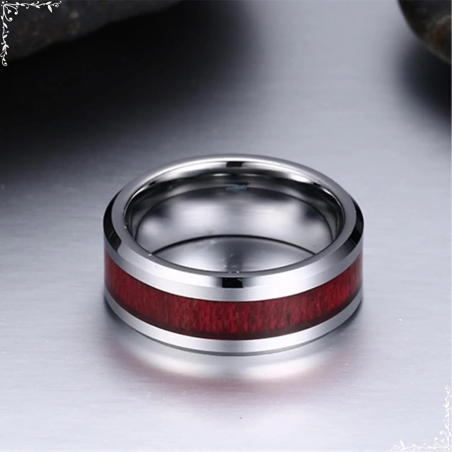 Matching Rings for Couples Silver, Cubic Zirconia Ring Unisex Size 5-13, Silver Plated Wedding Rings Bands for Valentine Day