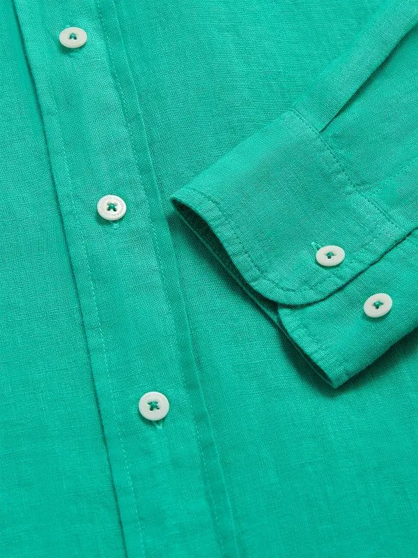 Men's Sicilian Green Abaco Linen Shirt