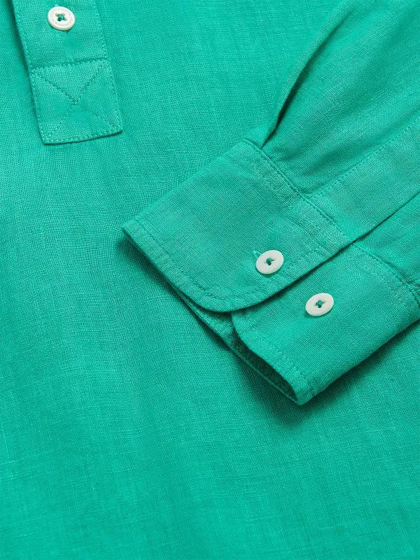 Men's Sicilian Green Hoffman Linen Shirt