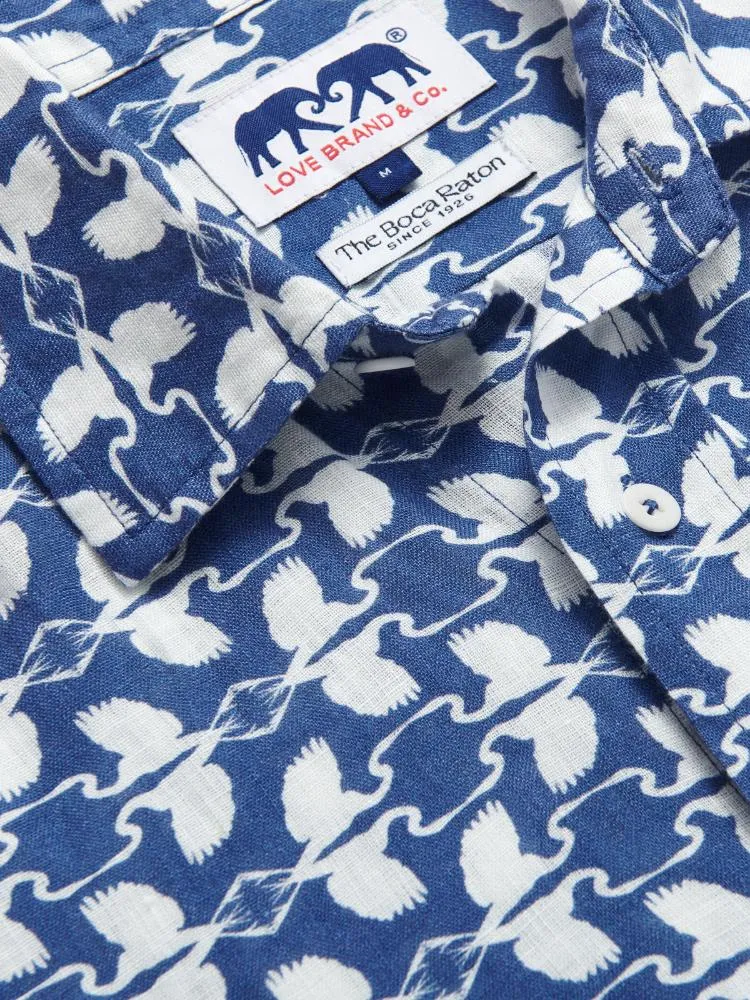 Men's White Heron Manjack Linen Shirt