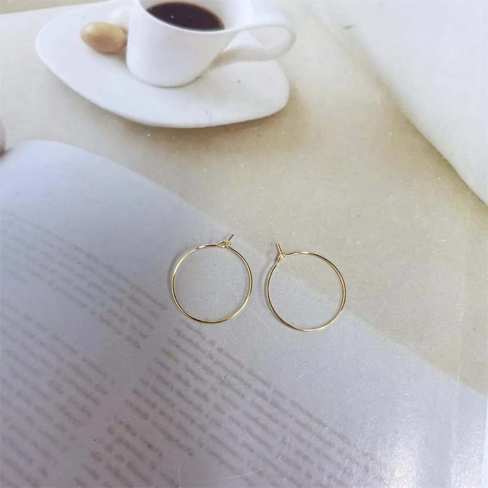 Minimalist Super Thin Wire 925 Sterling Silver Small Hoop Earrings for Women Teen Little Dainty Basketball Huggie Round Circle Hoops Hypoallergenic Hooped Fashion Jewelry Gifts Bff Daughter Her
