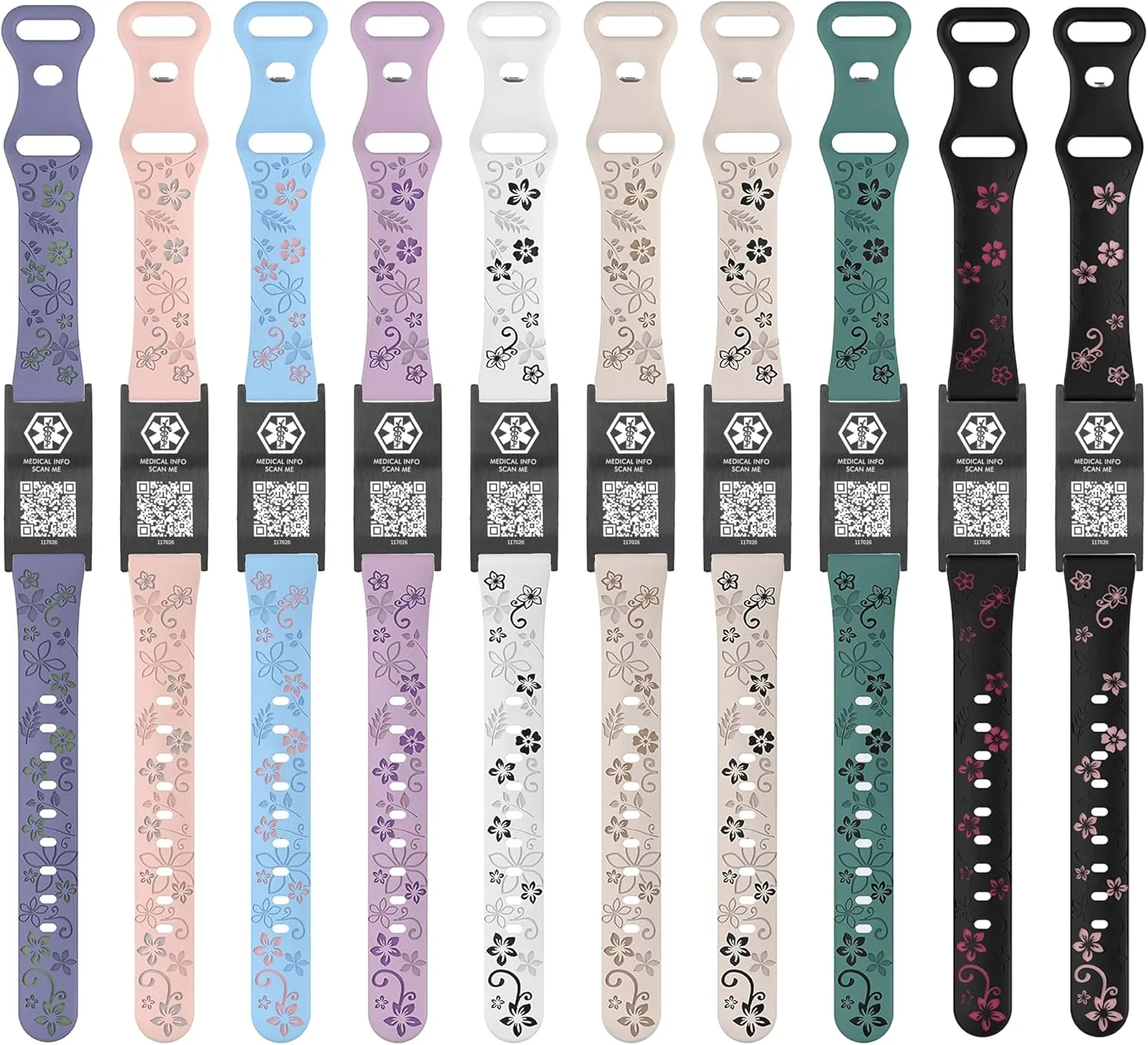 mnmoom Medical ID Bracelet for Women Men with QR Code or NFC, Digitalization Medical Alert Bracelets,Dynamic Web Information