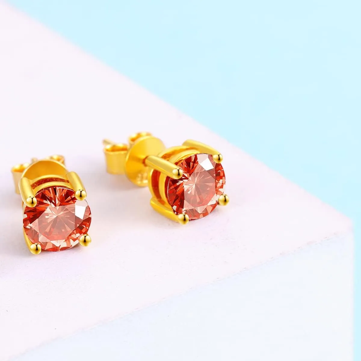 Moissanite Earrings2ct D Color VVS1 Clarity Solitaire Round Cut Earrings S925 Sterling Silver for Women Men Moissanite Stud Earrings