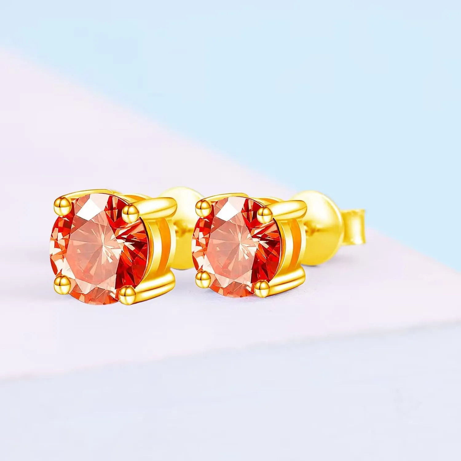 Moissanite Earrings2ct D Color VVS1 Clarity Solitaire Round Cut Earrings S925 Sterling Silver for Women Men Moissanite Stud Earrings