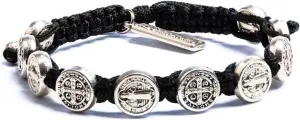 My Saint My Hero Benedictine Blessing Bracelets  Handwoven Spiritual Protection with Medals Hand-Cast In Italy at Sacred Site