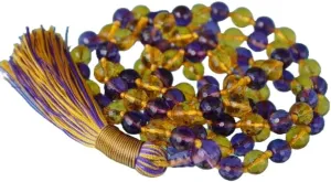 Natural Ametrine Amethyst Citrine 8mm 108 Mala Beads, Spiritual, Meditation Beads, Reiki, Japa Mala, Buddhist Prayer Beads, Yoga Bracelet, healing beads LKMALA-RRGU-1886