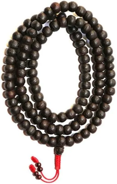 Natural Bodhi Seed 12mm 108 Mala Beads, Spiritual, Meditation Beads, Reiki, Japa Mala, Buddhist Prayer Beads, Yoga Bracelet, healing beads LKMALA-RRGU-717