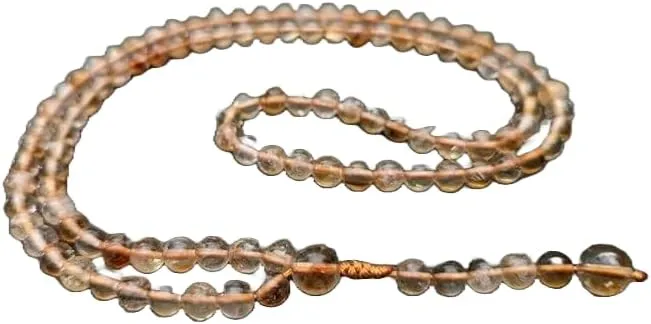 Natural Citrine 6mm 108 Mala Beads, Spiritual, Meditation Beads, Reiki, Japa Mala, Buddhist Prayer Beads, Yoga Bracelet, healing beads LKMALA-RRGU-224