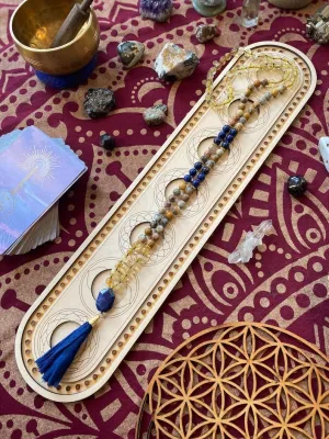 Natural Citrine,Crazy Lace Agate,Lapis Lazuli 8mm 108 Mala Beads, Spiritual, Meditation Beads, Reiki, Japa Mala, Buddhist Prayer Beads, Yoga Bracelet, healing beads LKMALA-RRGU-3943