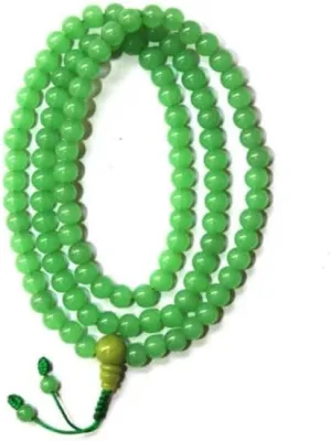 Natural colored glass 8mm 108 Mala Beads, Spiritual, Meditation Beads, Reiki, Japa Mala, Buddhist Prayer Beads, Yoga Bracelet, healing beads LKMALA-RRGU-802