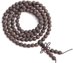Natural Ebony Blackwood 6mm 108 Mala Beads, Spiritual, Meditation Beads, Reiki, Japa Mala, Buddhist Prayer Beads, Yoga Bracelet, healing beads LKMALA-RRGU-2837