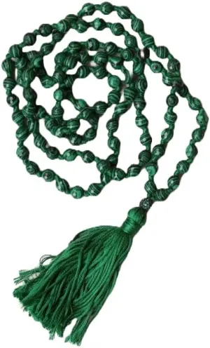 Natural green Malachite 6mm 108 Mala Beads, Spiritual, Meditation Beads, Reiki, Japa Mala, Buddhist Prayer Beads, Yoga Bracelet, healing beads LKMALA-RRGU-2581