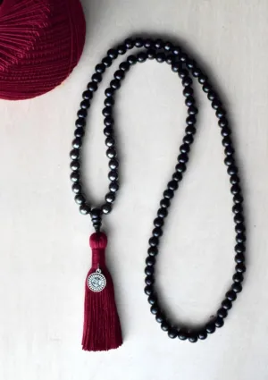 Natural Hematite 6mm 108 Mala Beads, Spiritual, Meditation Beads, Reiki, Japa Mala, Buddhist Prayer Beads, Yoga Bracelet, healing beads LKMALA-RRGU-2527