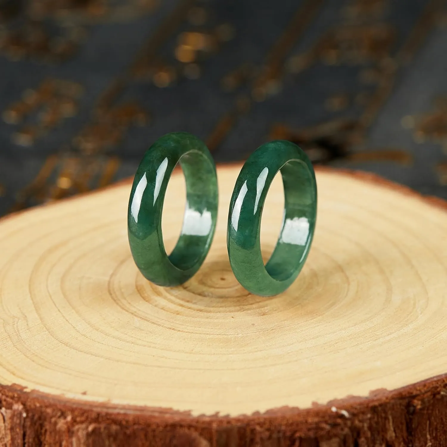 Natural Jade Rings for Women, Good Luck Gifts