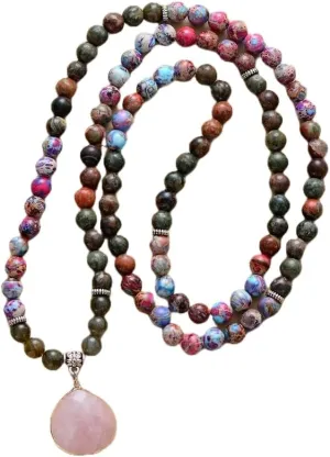 Natural Jasper 6mm 108 Mala Beads, Spiritual, Meditation Beads, Reiki, Japa Mala, Buddhist Prayer Beads, Yoga Bracelet, healing beads LKMALA-RRGU-1406