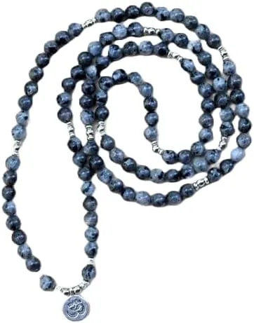 Natural Labradorite 6mm 108 Mala Beads, Spiritual, Meditation Beads, Reiki, Japa Mala, Buddhist Prayer Beads, Yoga Bracelet, healing beads LKMALA-RRGU-2504