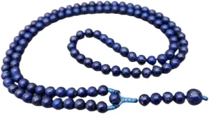 Natural Lapis lazuli 8mm 108 Mala Beads, Spiritual, Meditation Beads, Reiki, Japa Mala, Buddhist Prayer Beads, Yoga Bracelet, healing beads LKMALA-RRGU-142