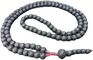 Natural Lava 8mm,10mm 108 Mala Beads, Spiritual, Meditation Beads, Reiki, Japa Mala, Buddhist Prayer Beads, Yoga Bracelet, healing beads LKMALA-RRGU-228