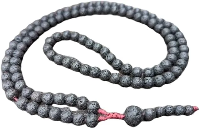 Natural Lava 8mm,10mm 108 Mala Beads, Spiritual, Meditation Beads, Reiki, Japa Mala, Buddhist Prayer Beads, Yoga Bracelet, healing beads LKMALA-RRGU-228