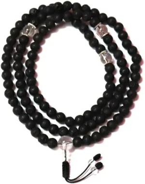 Natural Lava ,crystal bead 8mm 108 Mala Beads, Spiritual, Meditation Beads, Reiki, Japa Mala, Buddhist Prayer Beads, Yoga Bracelet, healing beads LKMALA-RRGU-924