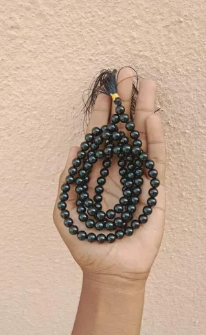 Natural Obsidian 6mm 108 Mala Beads, Spiritual, Meditation Beads, Reiki, Japa Mala, Buddhist Prayer Beads, Yoga Bracelet, healing beads LKMALA-RRGU-235